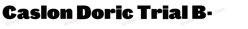 Caslon Doric Trial B字体转换